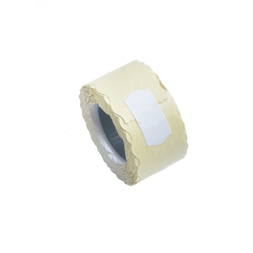 Metki cenowe do metkownic jednorzędowych 26x12 mm białe fala 900 szt