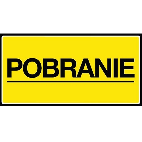 Naklejka POBRANIE etykieta samoprzylepna 100x50mm 100szt. na rolce