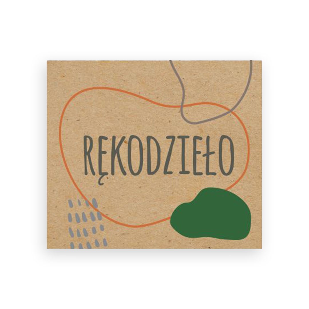 Naklejki Kraft Rękodzieło etykiety samoprzylepne 35x40mm 200szt