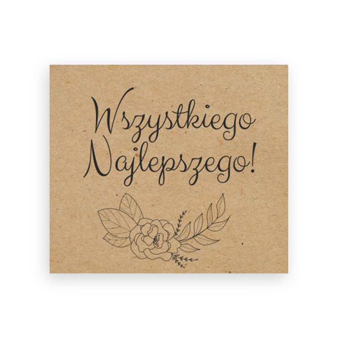 Naklejki Kraft samoprzylepne Wszystkiego Najlepszego 35x40mm 200szt