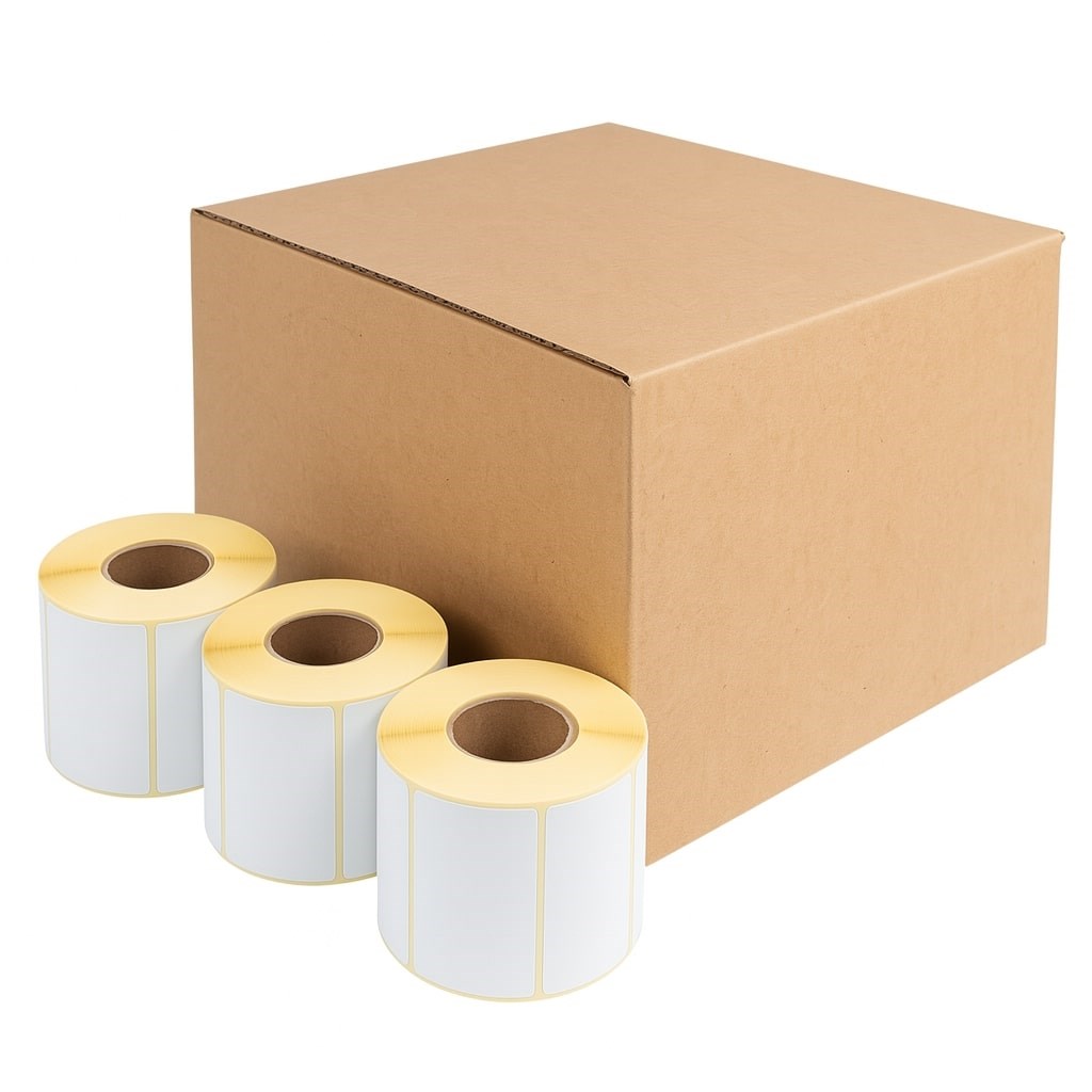 Etykiety termiczne samoprzylepne 40x30 mm - 112 000 sztuk, 112 rolek