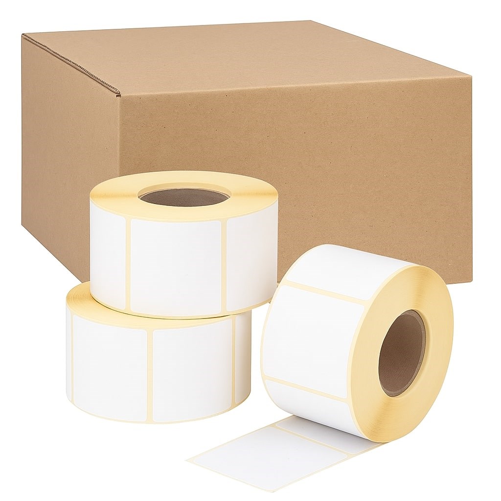 Etykiety termiczne samoprzylepne 80x50 mm białe - 36 000 sztuk
