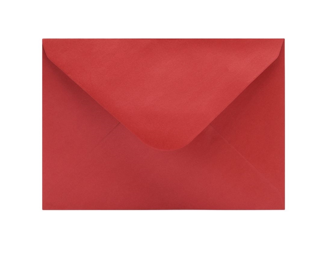 NeoEnvelope Czerwone koperty ozdobne C6 na zaproszenia 114x162 mm 120g 50 szt.