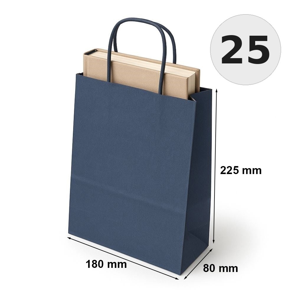 Torba 180x80x225 Granatowa Papierowa Ozdobna Na Prezent 25 Sztuk