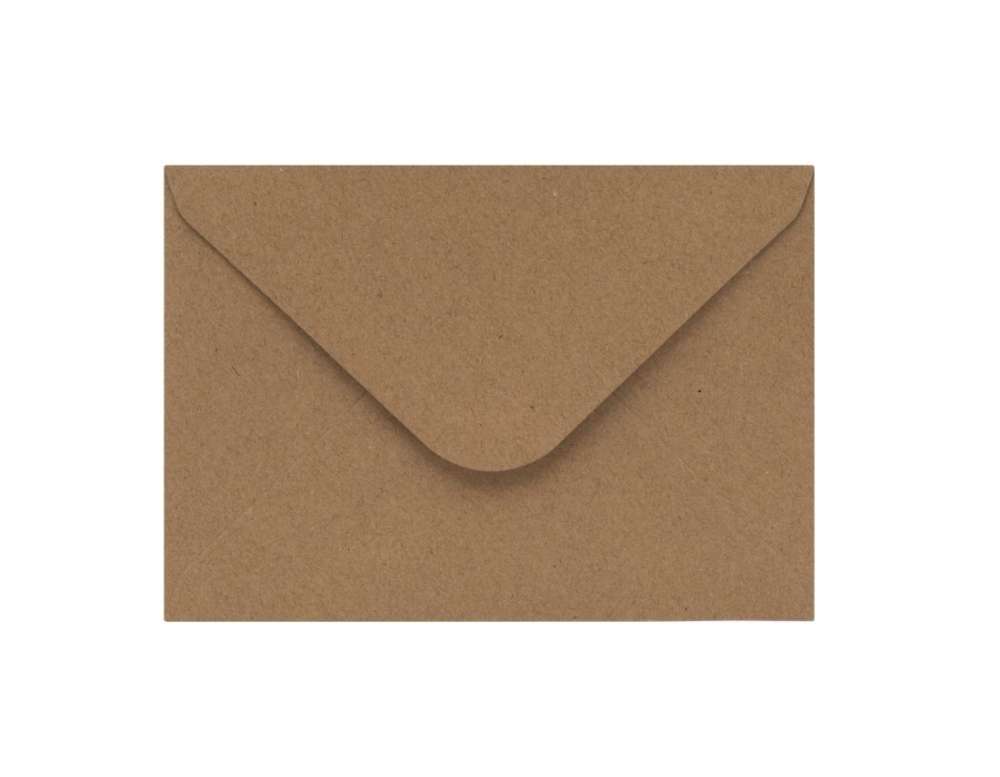 Ozdobne koperty papierowe C6 kraftowe brązowe, 120 gsm, 50 sztuk
