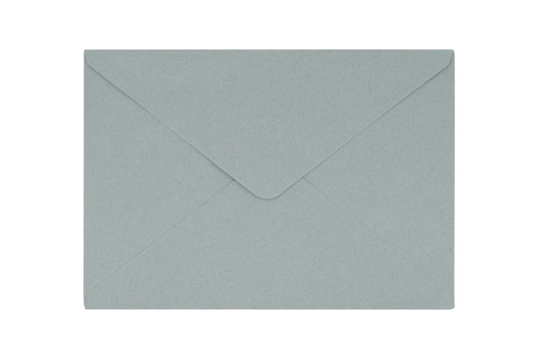 Ozdobne koperty C6 z papieru recyklingowego, szare 120 gsm, 50 szt.