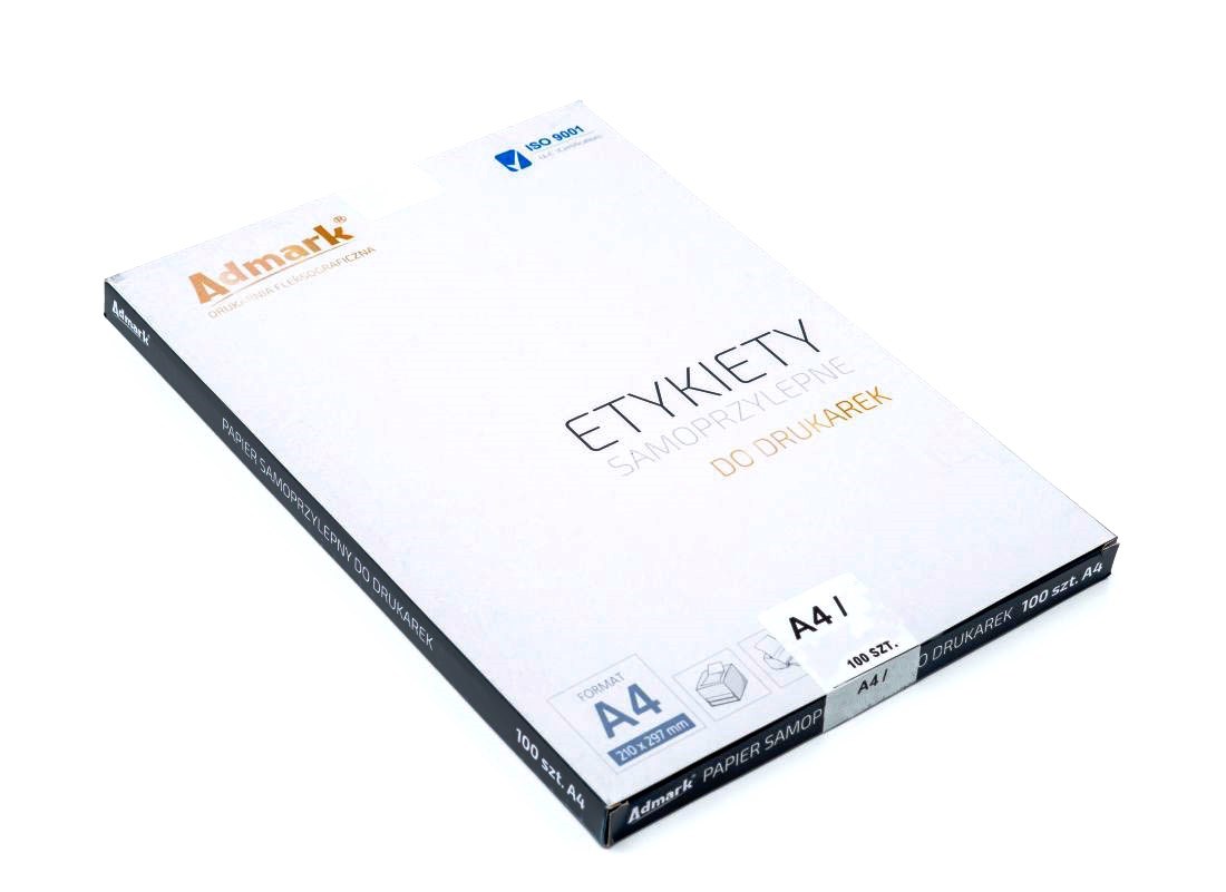 Etykiety samoprzylepne A4 białe 105x59,4 mm 10 na ark. 100 ark.