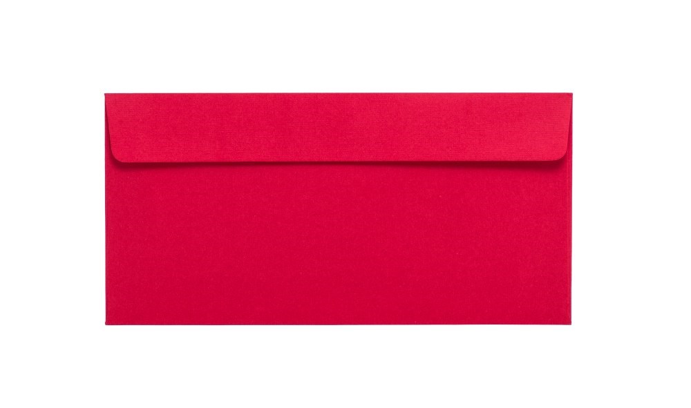 NeoEnvelope Koperty DL Teksturowane Czerwone160g 50 sztuk - Idealne na Zaproszenia
