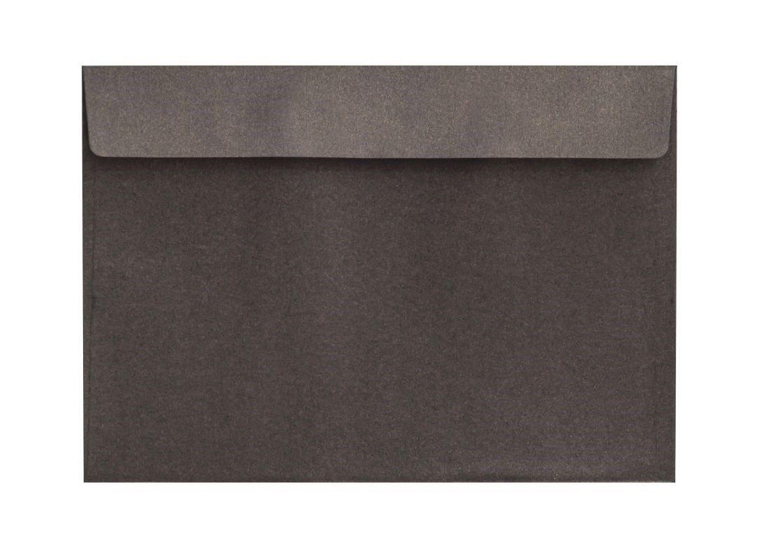 Koperty ozdobne C5 perłowe ciemny brąz 162 x 229 mm 120 gsm 50 szt