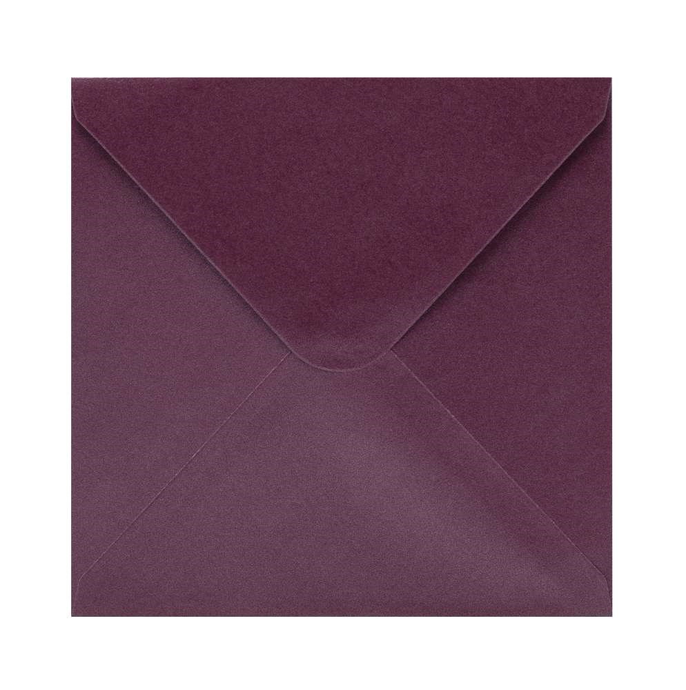 Koperty papierowe ozdobne kwadratowe K4 165x165 perłowe bordowe 50 szt