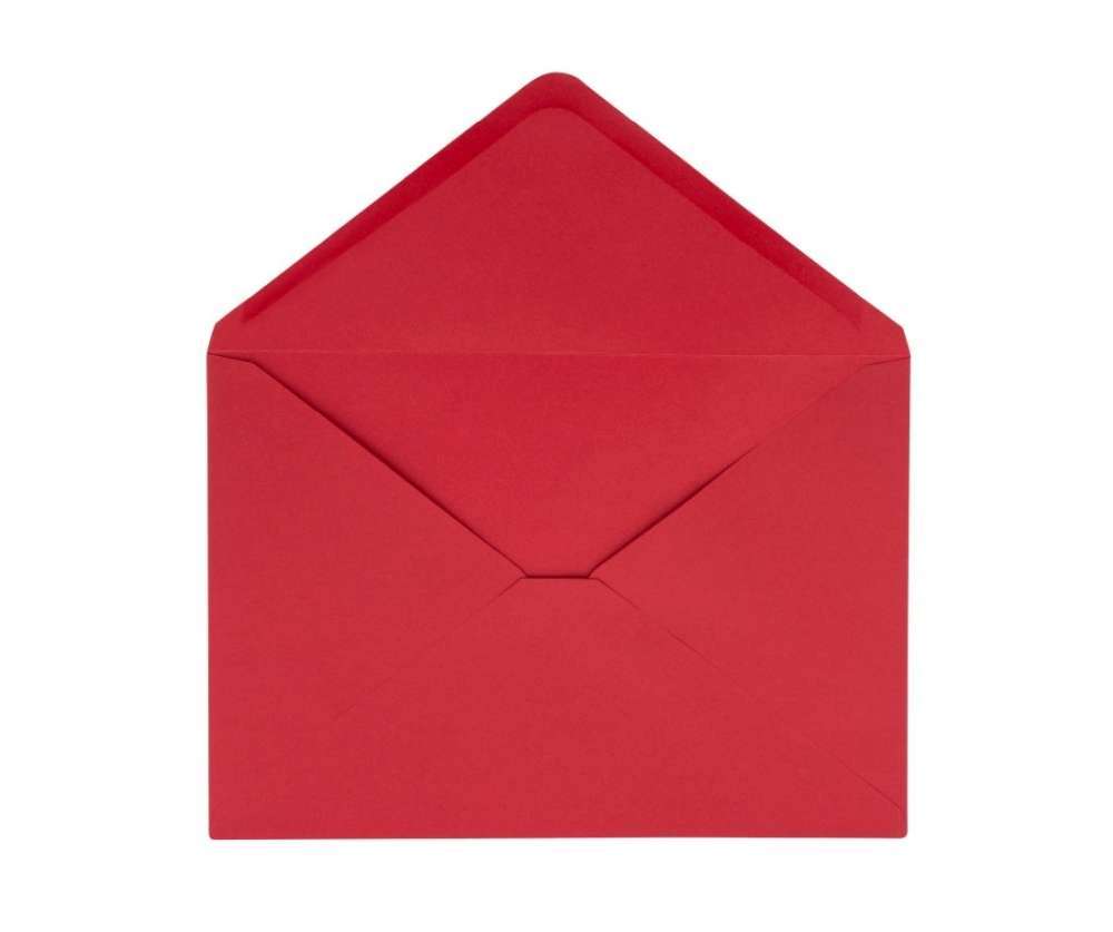 NeoEnvelope Koperty ozdobne C5 czerwone papierowe na zaproszenia 120g 50 szt.