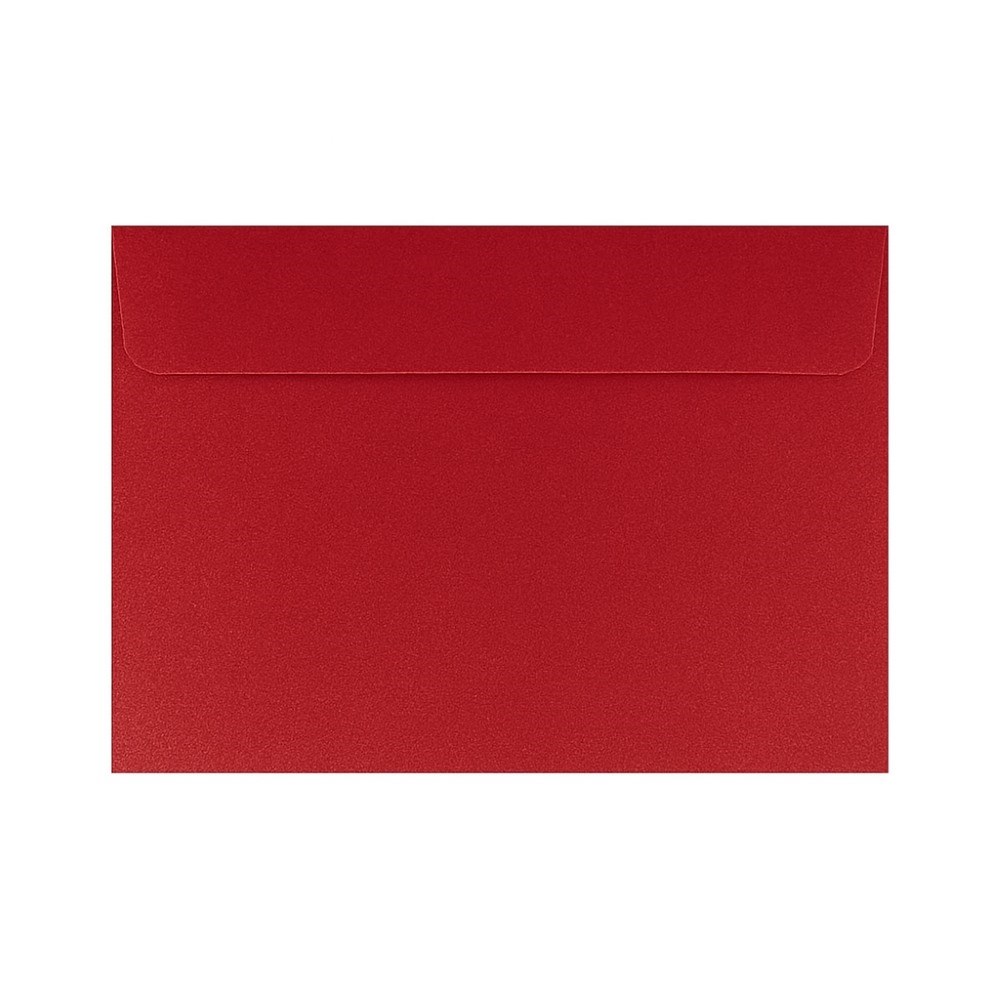 Koperty Ozdobne B6 HK Perłowy Czerwony 120g 50sztuk Eleganckie Koperty