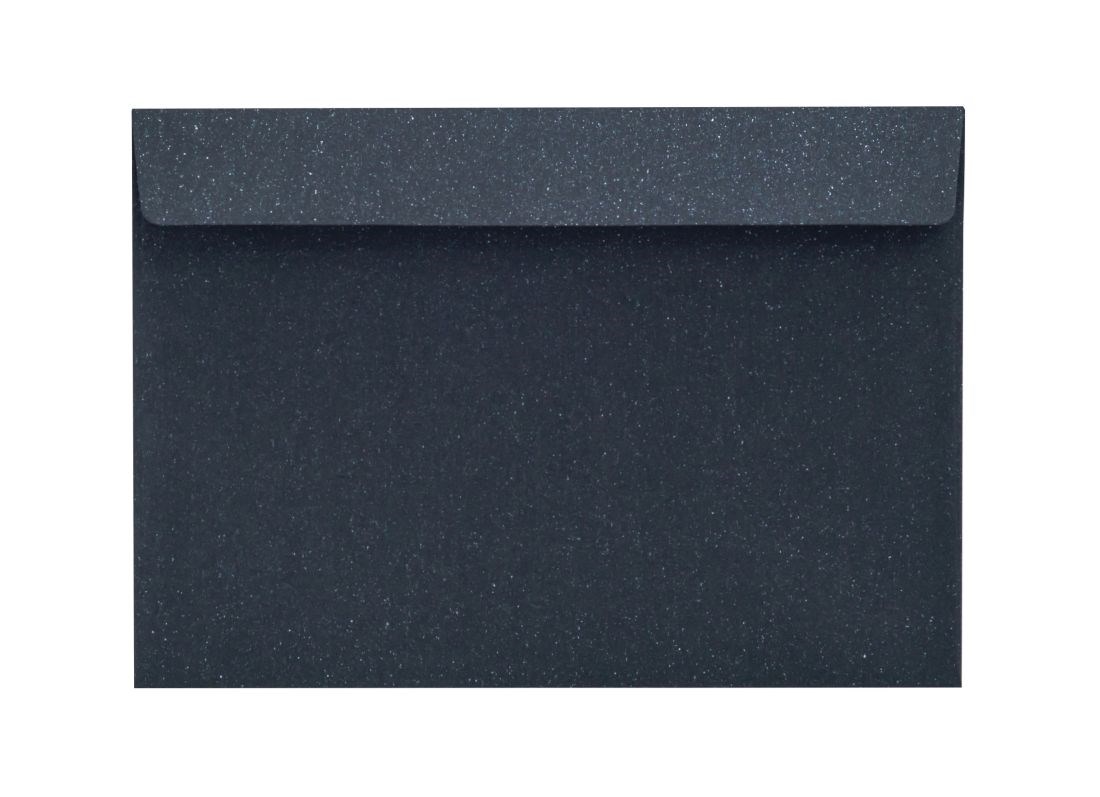 Koperty ozdobne czarne brokatowe C5 HK Galaxy Black 120g 50 sztuk