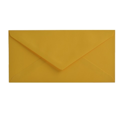NeoEnvelope Koperty ozdobne DL żółte na zaproszenia 120 g/m2 220x110 mm 50 szt.