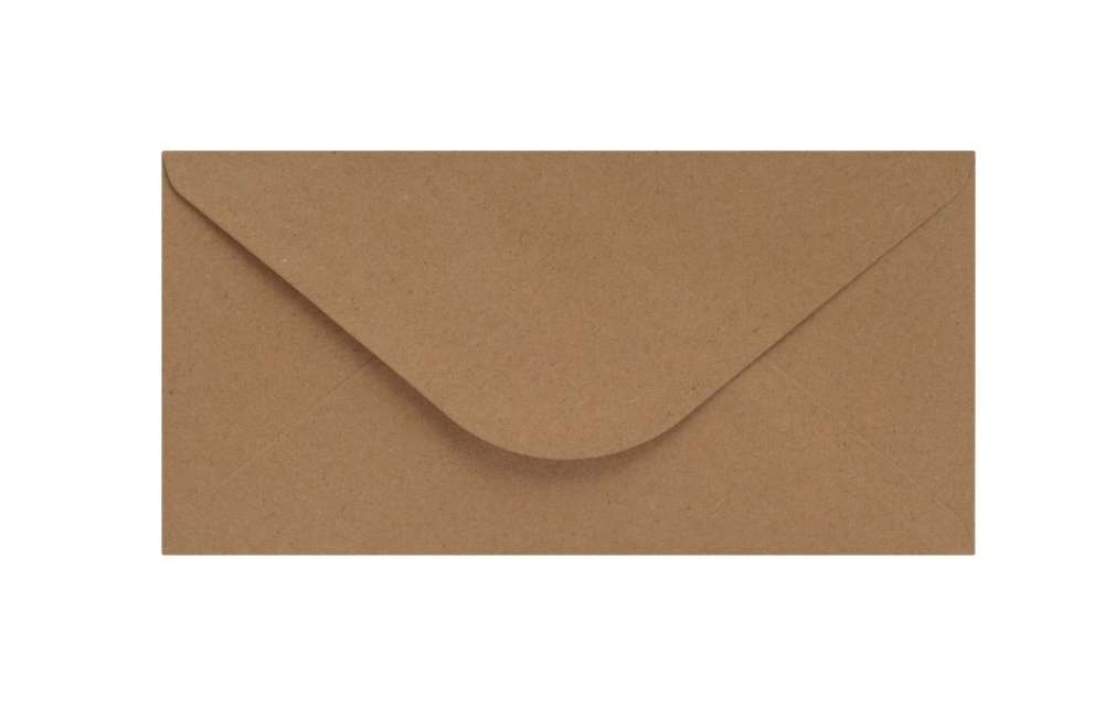 NeoEnvelope Brązowe koperty DL ozdobne 120 g 50 sztuk na zaproszenia i dokumenty