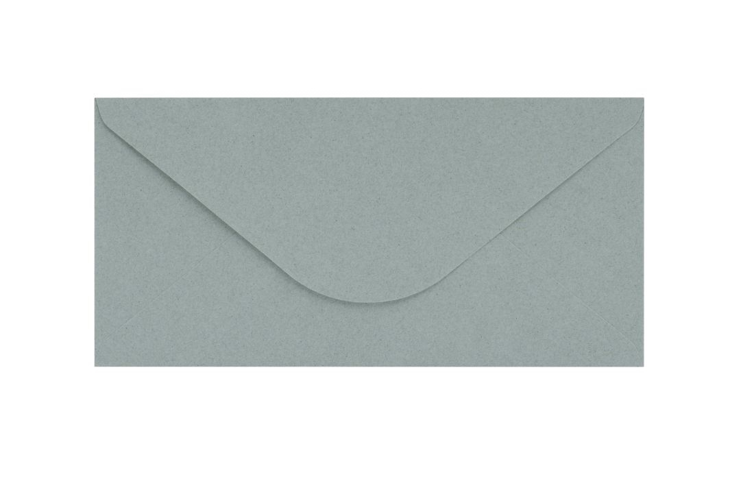 Ekskluzywne koperty DL ekologiczne szare z recyklingu 120g 50 szt.