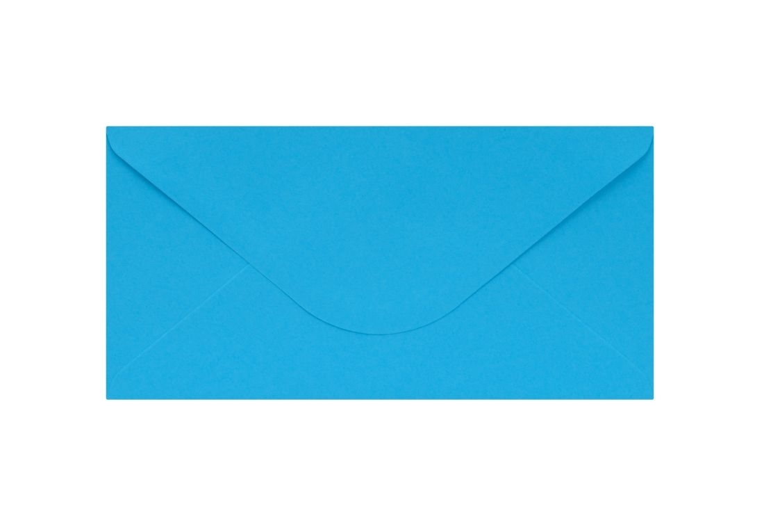 Koperty DL ozdobne, niebieskie, 120g, 110x220 mm, 50 szt.