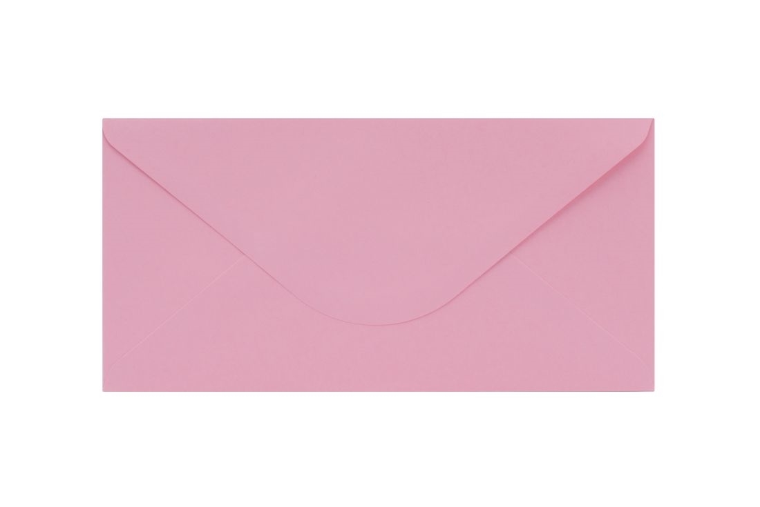 NeoEnvelope Koperty ozdobne papierowe na zaproszenia DL Jasny Róż 120g 50szt