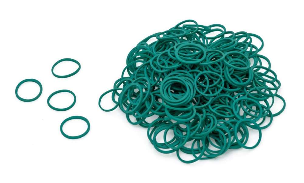 Gumki recepturki biurowe kauczukowe zielone 20mm x 1,5 x 1,5 - 1kg