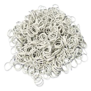 Gumki recepturki białe, opaski gumowe 40 mm x 1,5 x 1,5 mm, 1 kg
