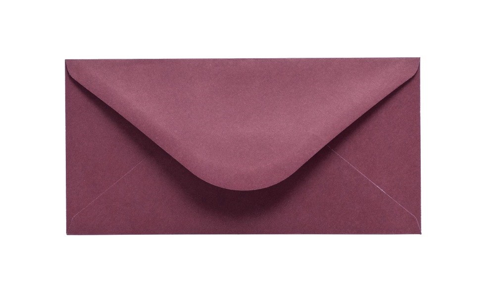 Koperty DL Bordowe Burgundowe 120g 10 sztuk - Eleganckie Koperty