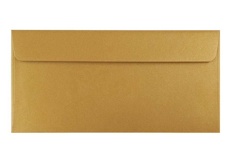 Koperty Ozdobne DL HK Perłowy Złoty 120g 50 sztuk - Do Zaproszeń