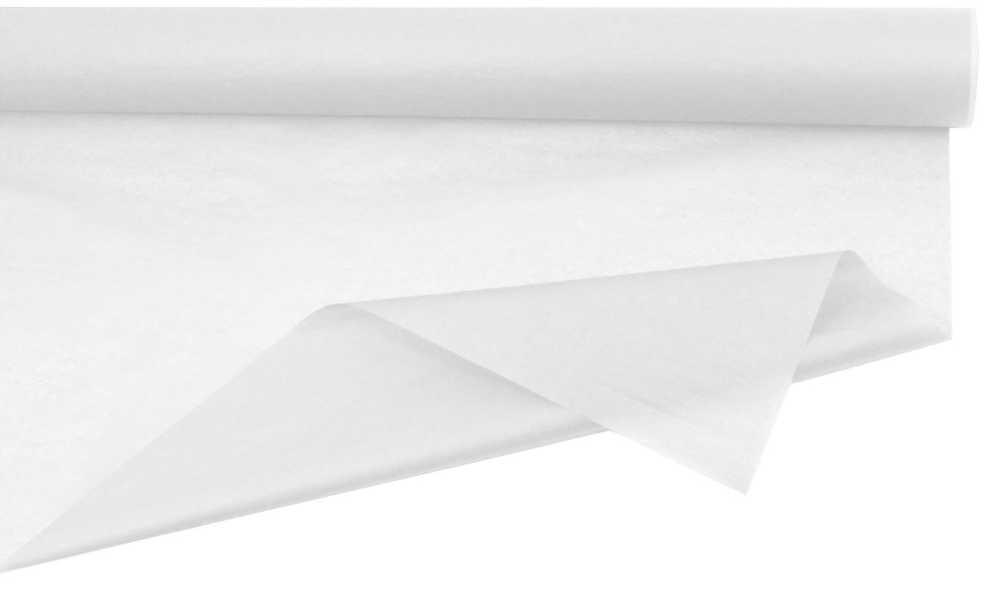 Bibuła papierowa do pakowania gładka biała 75 cm x 50 m rolka 28 g/m2