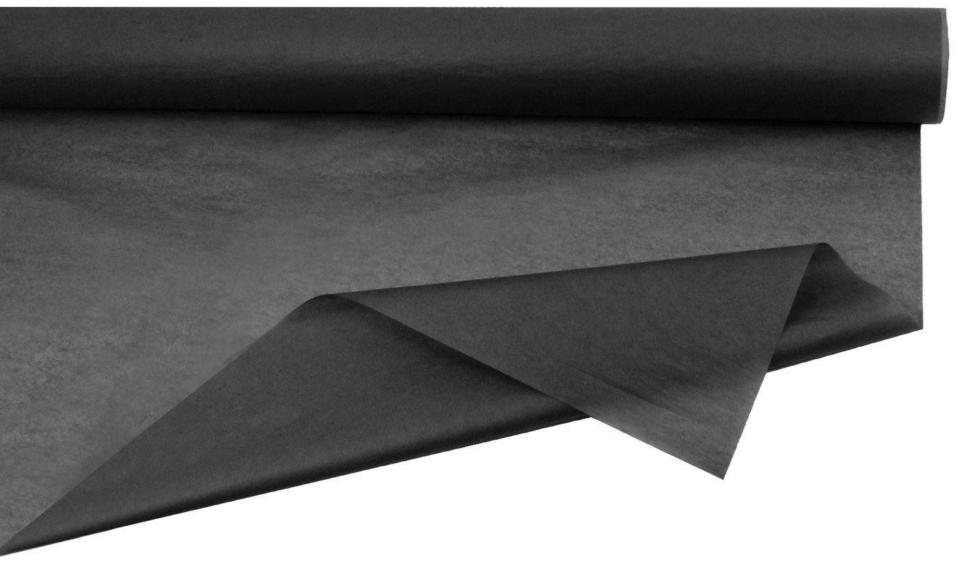 Bibuła ozdobna do pakowania, papier gładki, rolka 75 cm x 50 m, czarna
