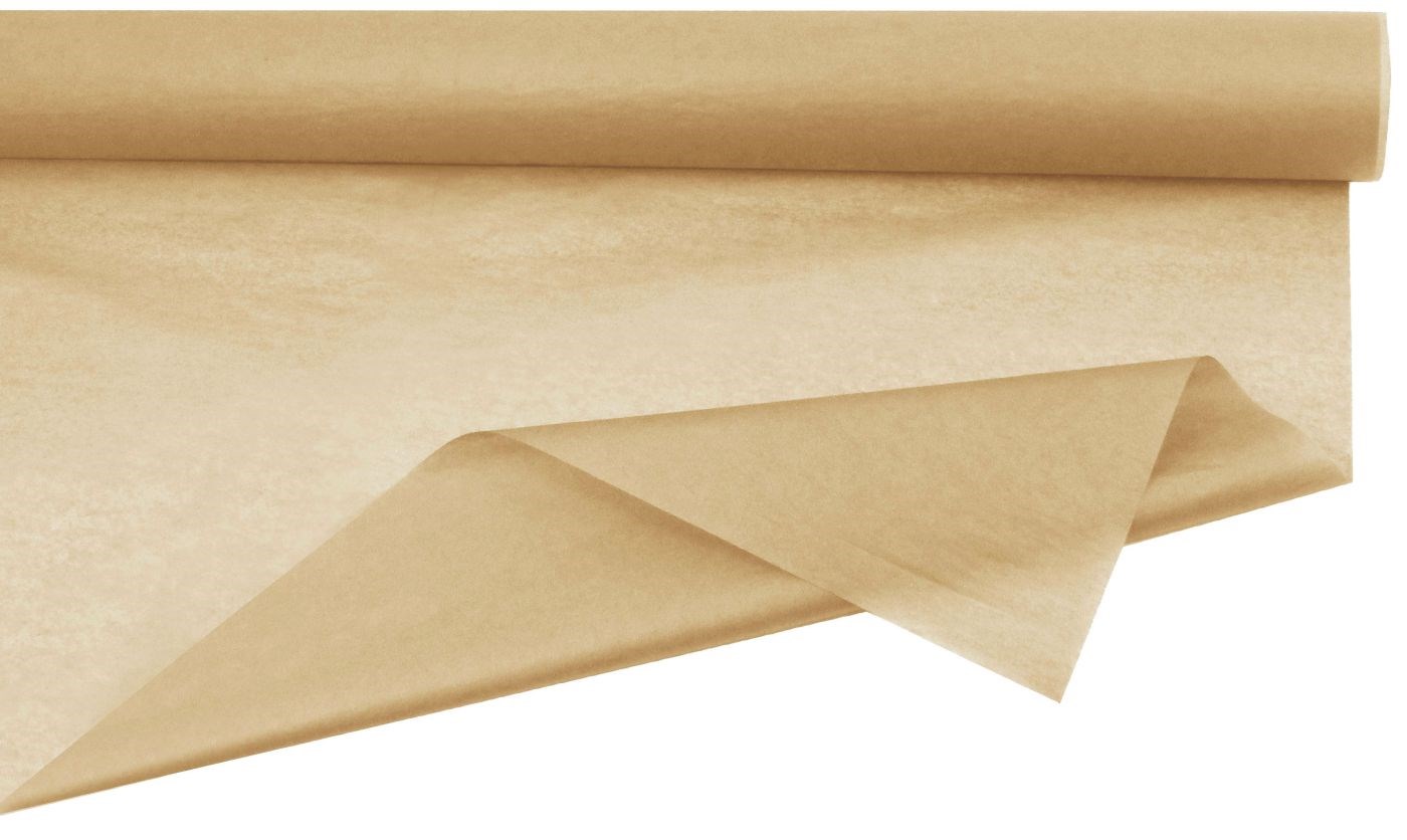 Bibuła gładka ozdobna kraft brązowa w rolce 75 cm x 50 m 28 g/m2