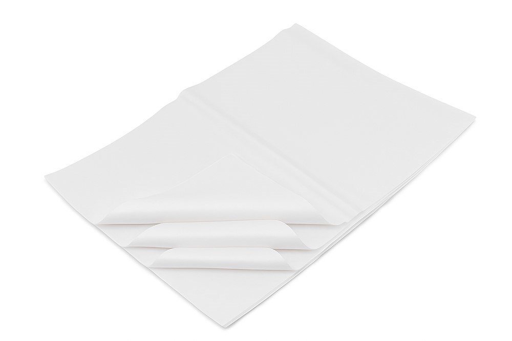 Bibuła ozdobna 20g 50x70cm Biała – do pakowania prezentów – 50 arkuszy
