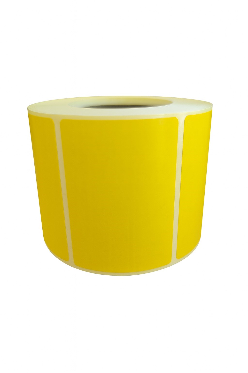Etykiety termiczne samoprzylepne żółte 60x40 mm - 500 sztuk na rolce