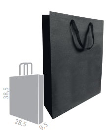 Torba na wino na 3 butelki 285x95x385 czarna, uchwyt bawełniany