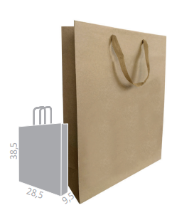 Torba na wino 3 butelki prezentowa z uchwytem brązowa 285x95x385 mm