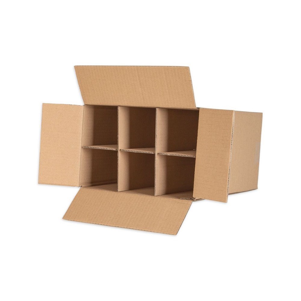 Pudełko kartonowe klapowe na 6 butelek 260x170x340 mm EB580 10 szt.