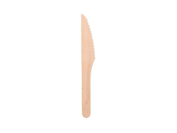 Noże drewniane jednorazowe 16 cm, 100 sztuk