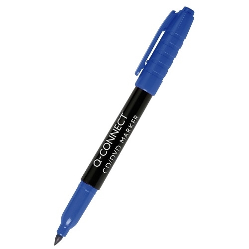Q-Connect Marker do płyt CD/DVD niebieski 1 mm wodoodporny 1 szt.