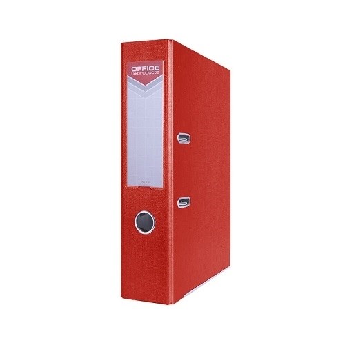 Segregator A4 75 mm czerwony Basic biurowy z mechanizmem dźwigniowym