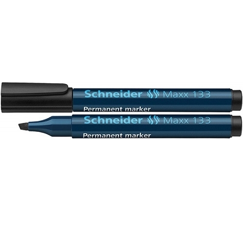 Marker permanentny Schneider Maxx 133 ścięty 1-4 mm czarny wodoodporny