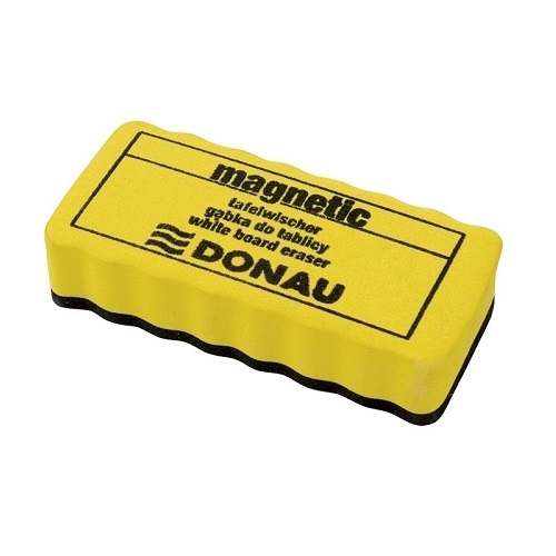 Gąbka magnetyczna do tablic białych Donau 106 x 52 x 20 mm żółta