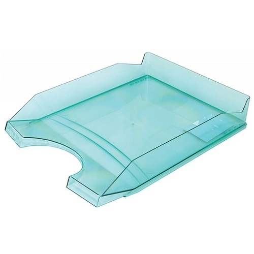 Szuflada na biurko A4 Office Products 348x255x60 transparentna zielona
