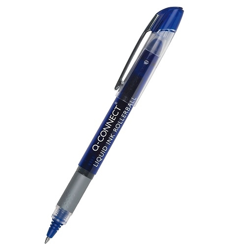 Q-Connect Cienkopis kulkowy 0,5 mm niebieski szybkoschnący 1 szt.