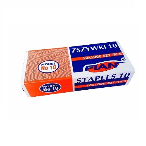 Zszywki biurowe metalowe ocynkowane do papieru 10/5, 10 x 1000 szt
