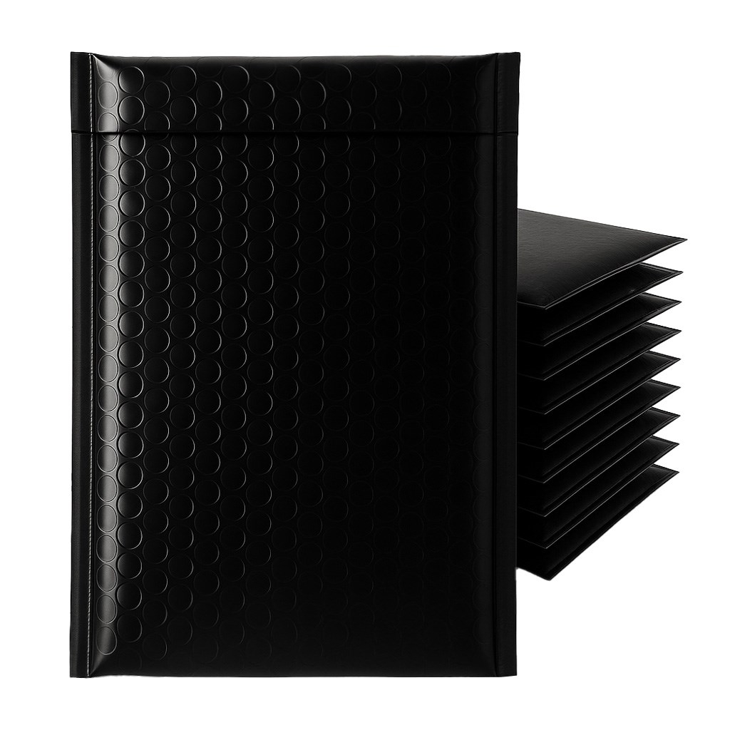 Koperta bąbelkowa metaliczna 230x290 mm czarna - 100 szt.