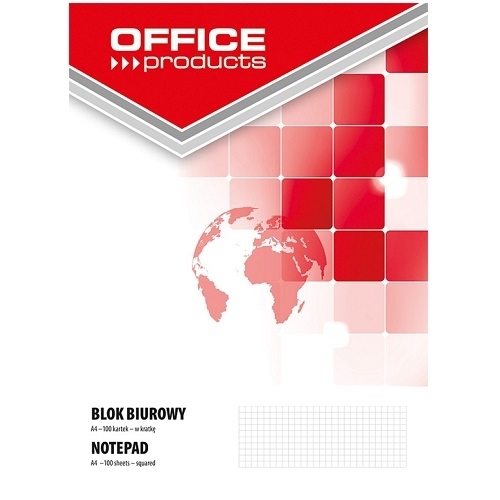 Blok biurowy Office Products A4 100 kartek notatnik w kratkę