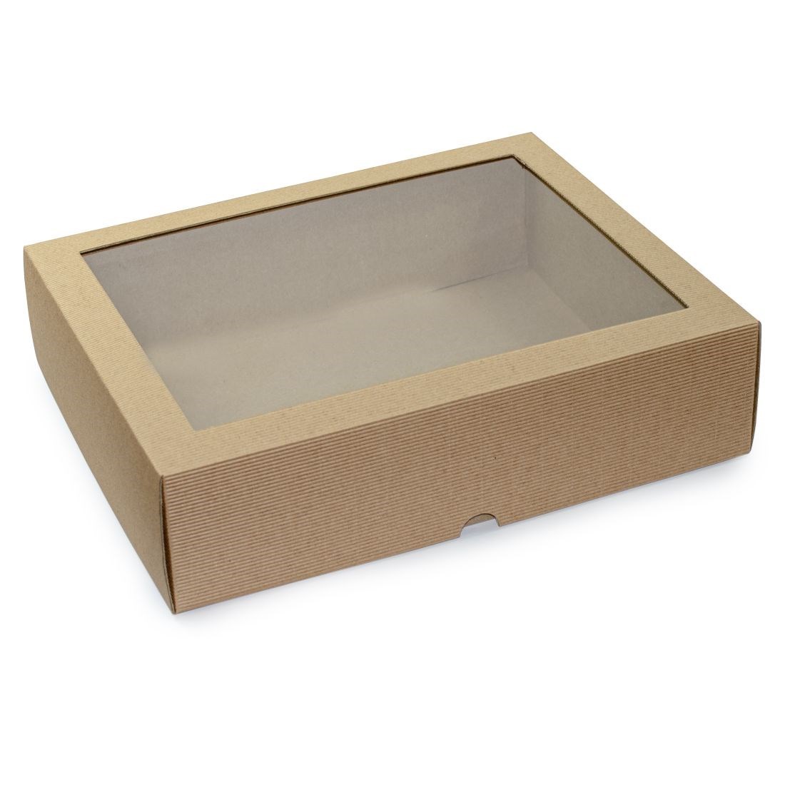 Pudełko Karbowane Wieczkowe 350x200x100mm Z Okienkiem Pudełko Ozdobne