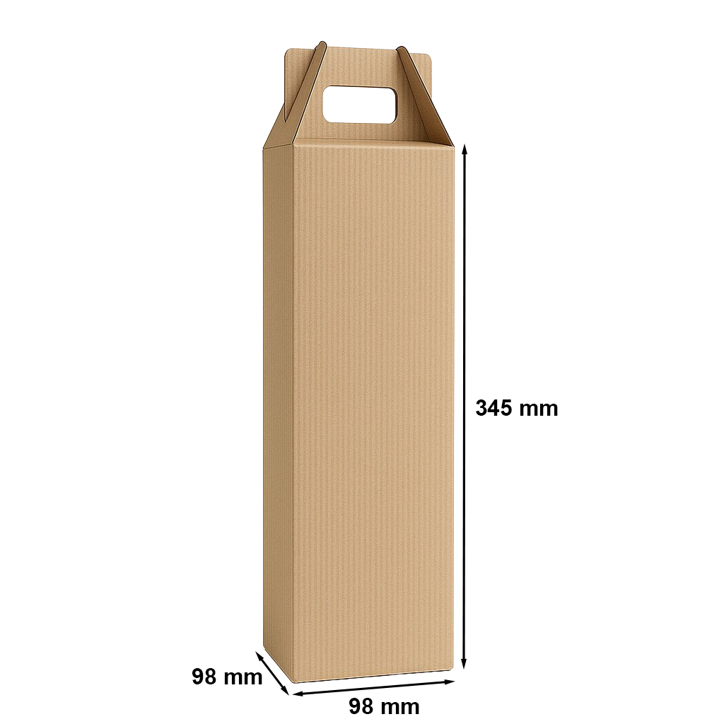 Pudełko karbowane 98x98x345mm / wino