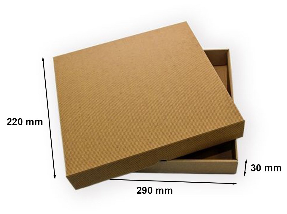 Pudełko karbowane Karton ozdobny na prezent 290x220x30mm wieczkowe