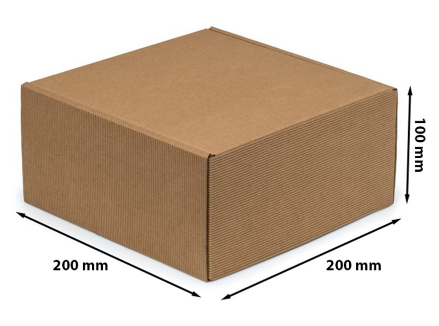Pudełko karbowane karton wykrojnikowy 200x200x100 mm zewn. FEFCO 427