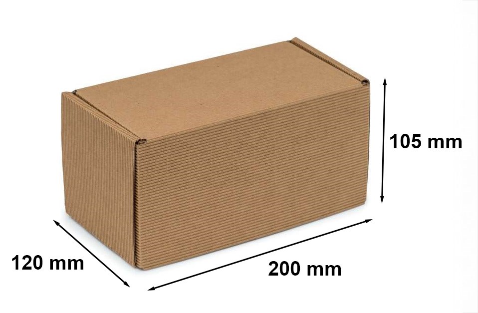 Pudełko karbowane karton wykrojnikowy FEFCO 427 200x120x105 mm