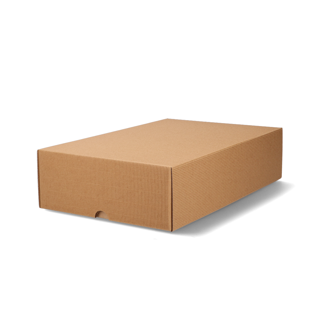 Pudełko kartonowe wykrojnikowe karbowane z wieczkiem 355x225x90 mm